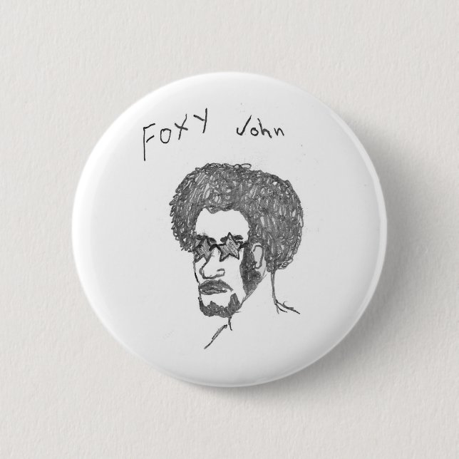 Foxy John Pinback Button (Front)