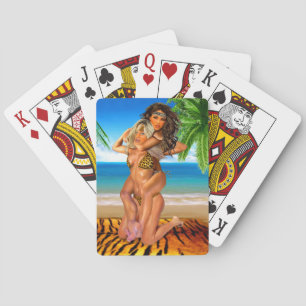 Foxy Jungle Wrestlers Poker Cards