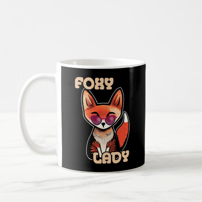 Foxy Lady | Cute Fox Coffee Mug (Left)