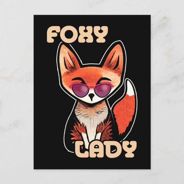 Foxy Lady | Cute Fox Postcard (Front)