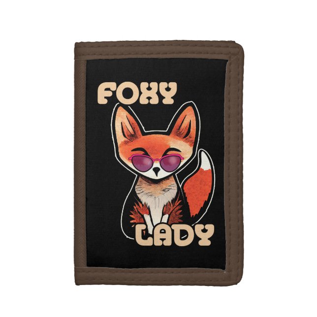 Foxy Lady | Cute Fox Trifold Wallet (Front Vertical)