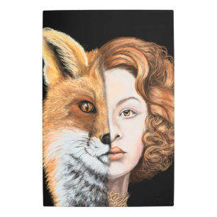 Foxy Lady - Face Metal Art - Painting