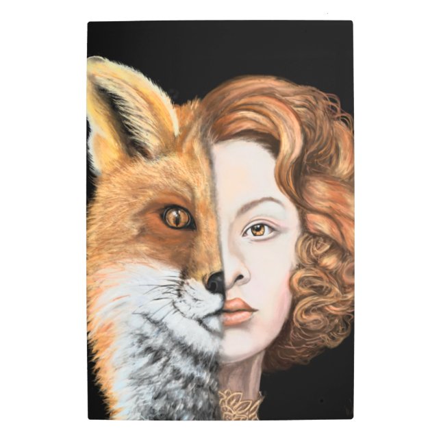 Foxy Lady - Face Metal Art - Painting (Front)