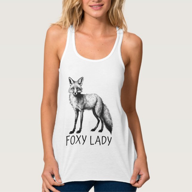 Foxy Lady - Racerback Tank Top (Front)