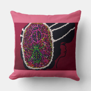 Foxy Ladybug Bride Throw Pillow