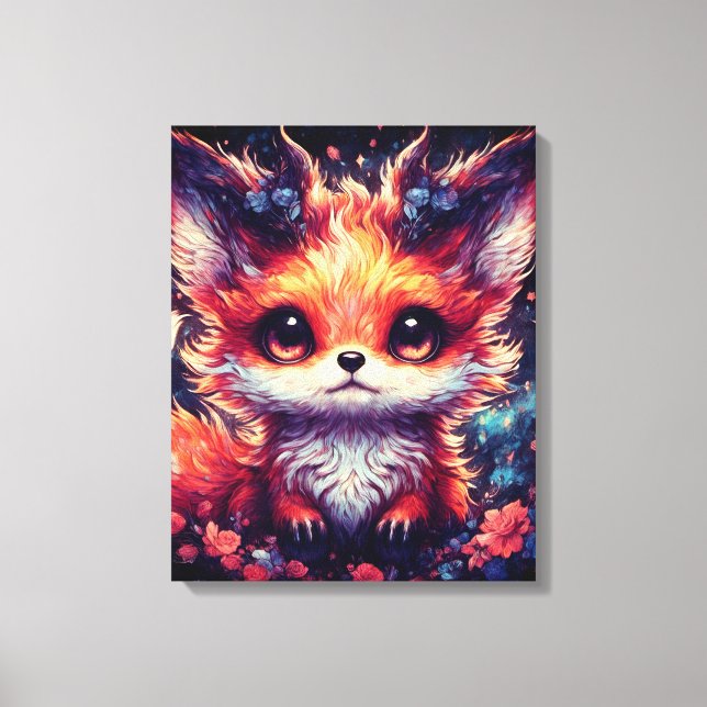 Foxy Little Devil Canvas Print (Front)