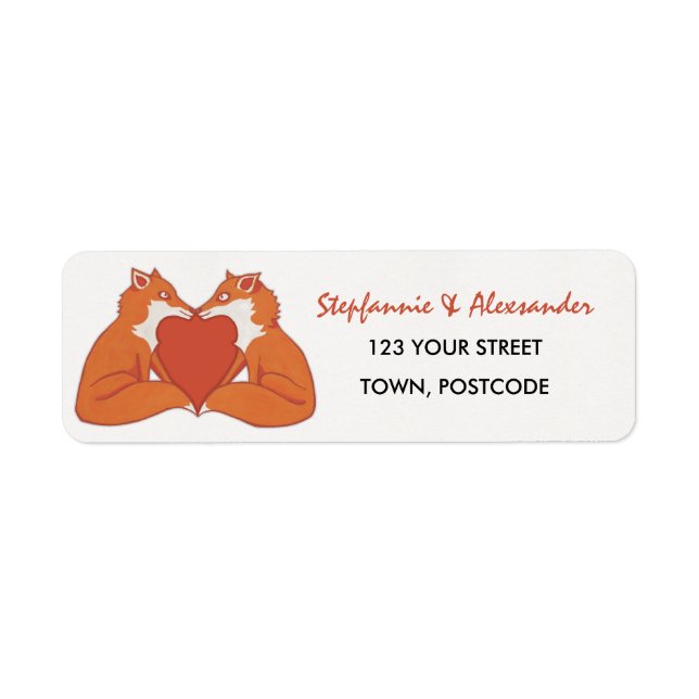 Foxy Love brown Return Address Label (Front)