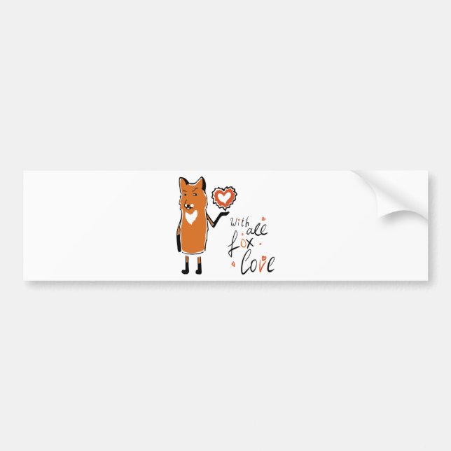 Foxy Love Bumper Sticker (Front)