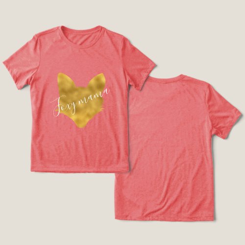 Foxy Mama Gold Fox Tri_Blend Shirt