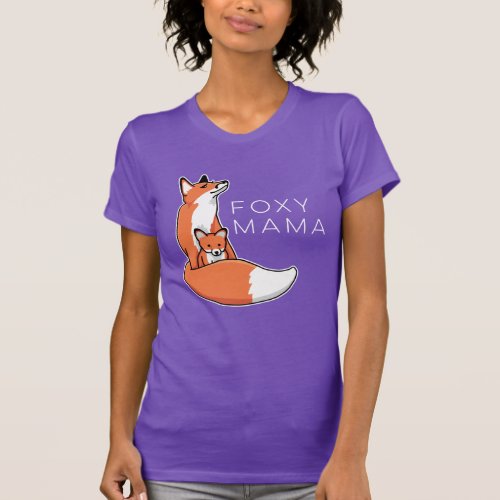 Foxy Mama Red Fox and Pup T_Shirt