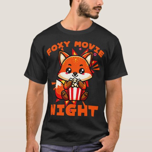 Foxy night popcorn lover T_Shirt