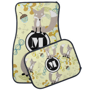 Foxy Personalized Monogram Car Mat