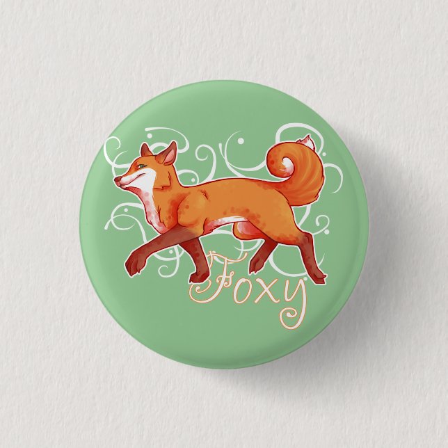 Foxy Pinback Button (Front)