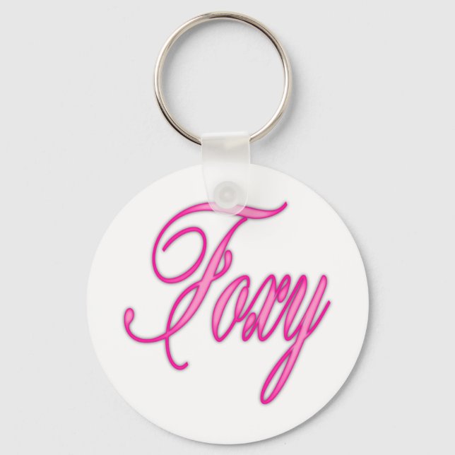 Foxy Pink Airbrush Keychain (Front)