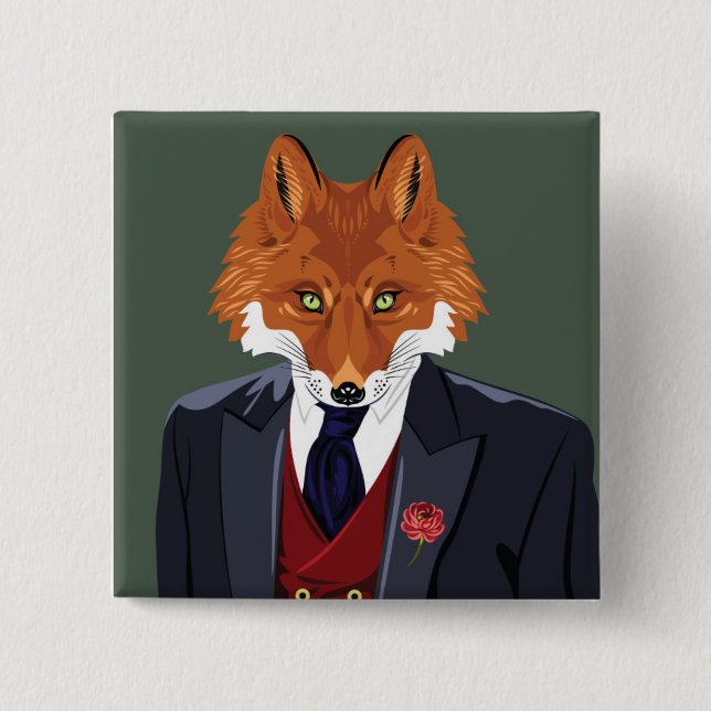 Foxy Portrait Button (Front)