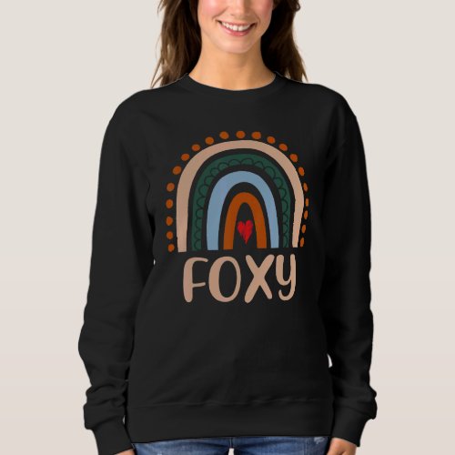 Foxy Rainbow Grandma Cute Mothers Day  Foxy Sweatshirt