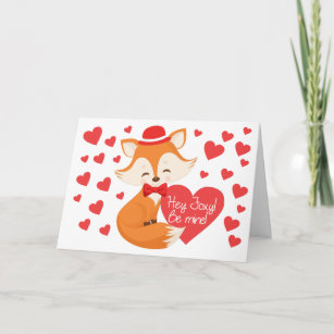 Hey Foxy Valentine's Day Card