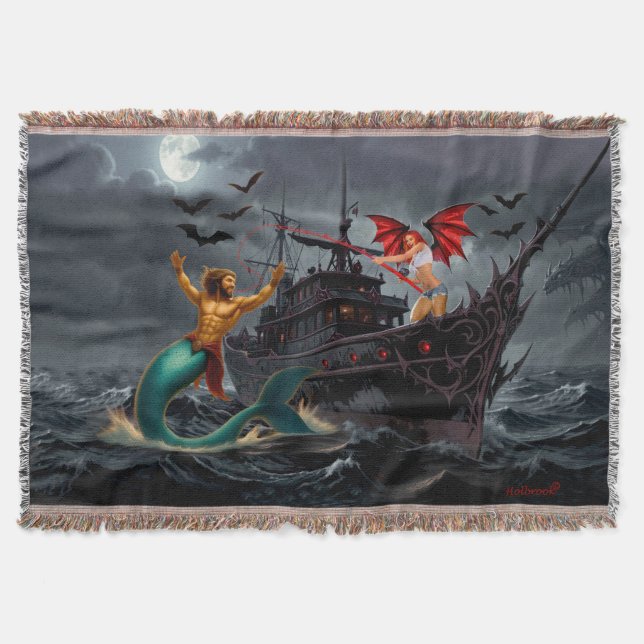 Foxy Roxy Vampire Rebel-High Seas  Throw Blanket (Front)