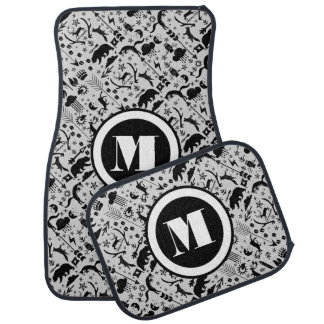 Foxy Rustic Personalized Monogram Arrow Clouds Car Mat