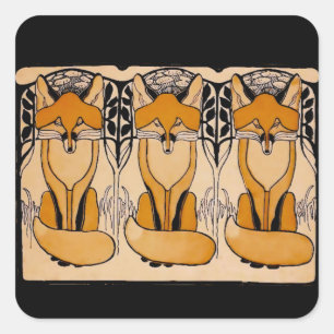 Foxy Square Sticker