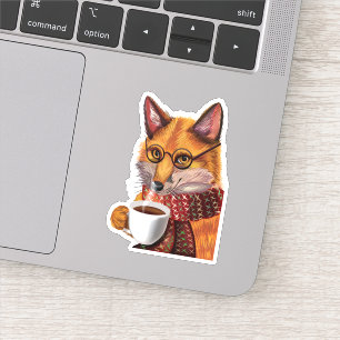 Foxy Tea Time Sticker