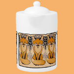 Foxy Teapot<br><div class="desc">Art Nouveau Foxes</div>