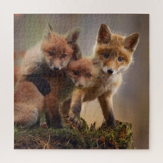 Foxy Triplets Jigsaw Puzzle (Vertical)