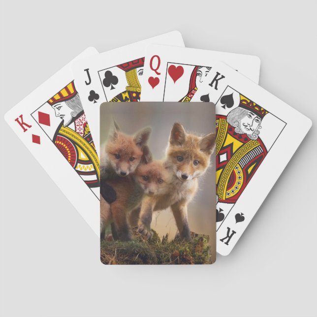 Foxy Triplets Poker Cards (Back)