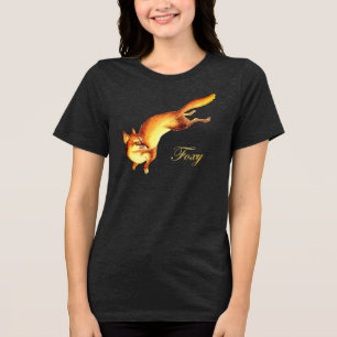 Foxy - Vintage Japanese Sketch of a Fox Tri-Blend Shirt