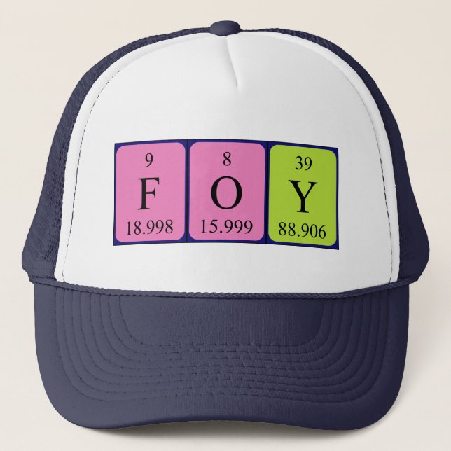 Foy periodic table name hat (Front)