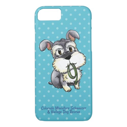 Fozi _ Polkadot Schnauzer Cell Phone Case _ 1