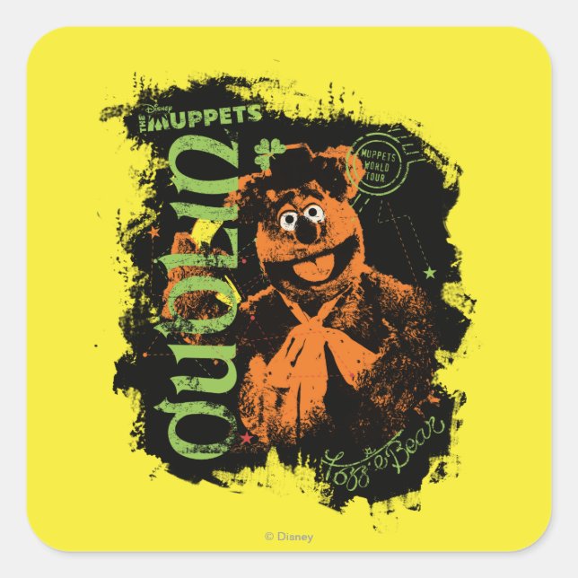 Fozzie Bear - Dublin Square Sticker (Front)