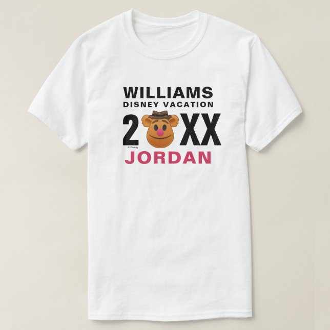 Fozzie Bear Emoji - Family Vacation & Year T-Shirt (Design Front)