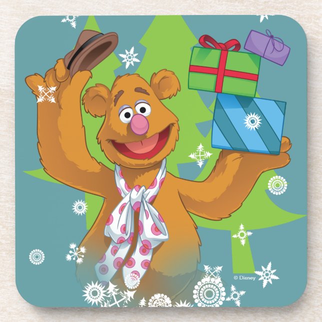 Fozzy the Bear | Happy Holidays Beverage Coaster (Front)