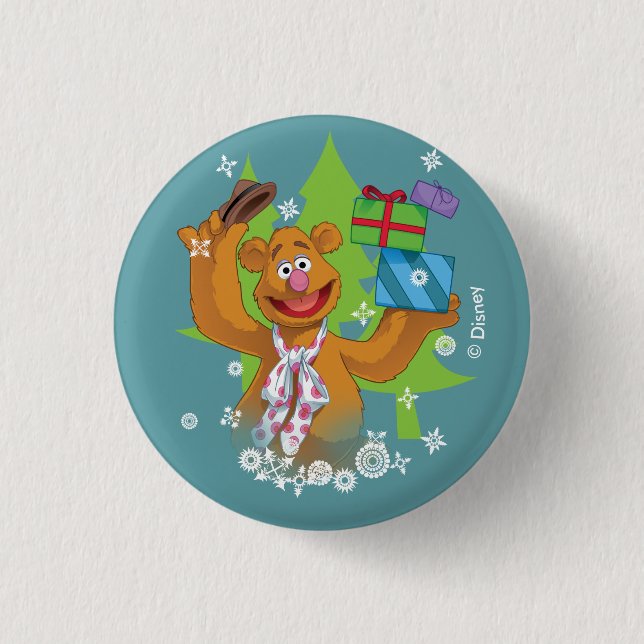 Fozzy the Bear | Happy Holidays Button (Front)