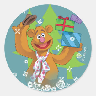 Fozzy the Bear Happy Holidays Classic Round Sticker