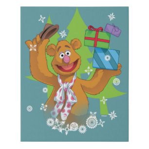 Fozzy the Bear   Happy Holidays Faux Canvas Print