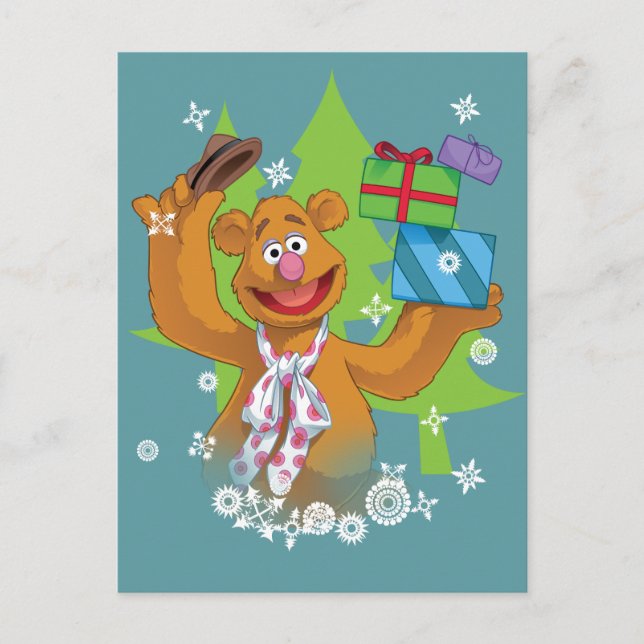 Fozzy the Bear | Happy Holidays Holiday Postcard (Front)