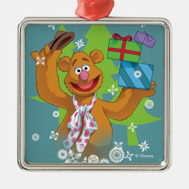Fozzy the Bear | Happy Holidays Metal Ornament (Front)