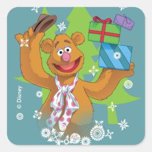 Fozzy the Bear Happy Holidays Square Sticker