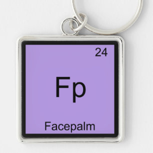 Fp - Facepalm Funny Element Meme Chemistry Tee Keychain
