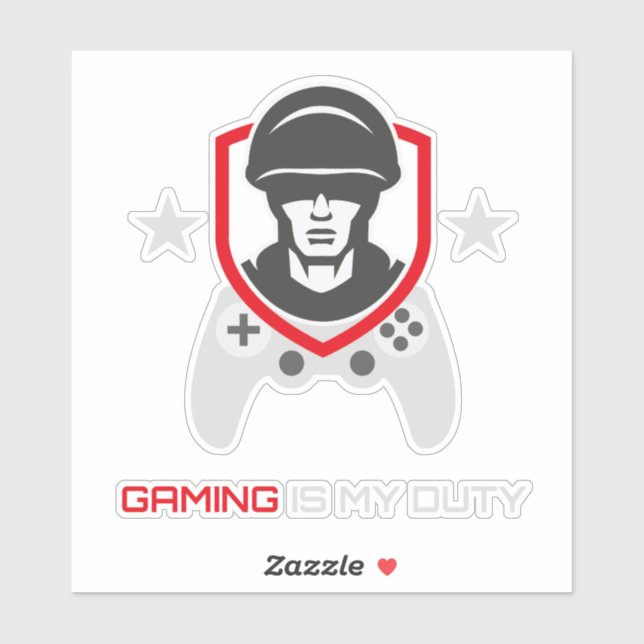 FPS Gamer On Duty Sticker (Sheet)