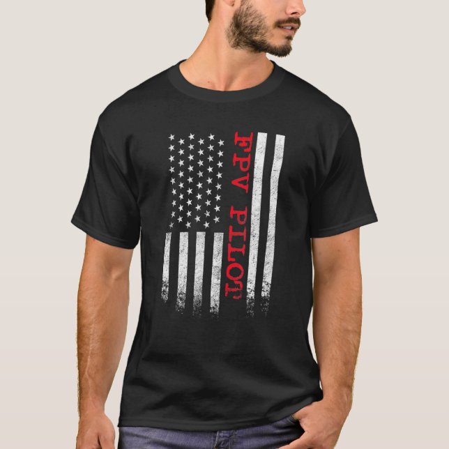 Fpv Freestyle Racecopter Pilot Drone Drone T-Shirt (Front)