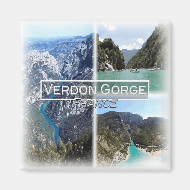 FR0125 Europe, France, Verdon Gorge, Fridge Magnet (Front)