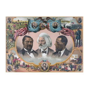 Fr3d3rick Bailey Douglass with Black Abolitionist Acrylic Print