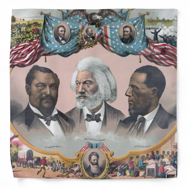 Fr3d3rick Bailey Douglass with Black Abolitionist  Bandana (Front)