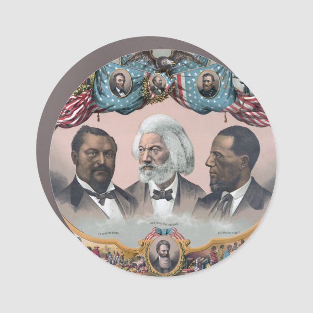 Fr3d3rick Bailey Douglass with Black Abolitionist  Car Magnet (Front)