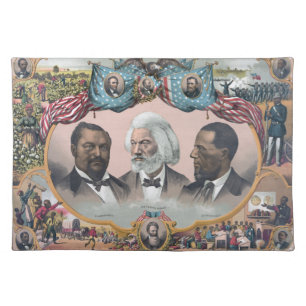Fr3d3rick Bailey Douglass with Black Abolitionist Cloth Placemat