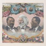 Fr3d3rick Bailey Douglass with Black Abolitionist  Scarf<br><div class="desc">Fr3d3rick Bailey Douglass, born into the brutal reality of slavery in Maryland around 1818, defied the chains of oppression to become a beacon of freedom and equality. His exact birthdate remains unknown, a stark reminder of the dehumanizing nature of slavery. - Separated from his mother at a tender age, young...</div>