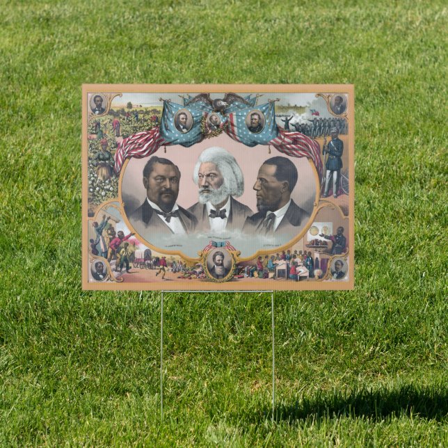 Fr3d3rick Bailey Douglass with Black Abolitionist  Sign (Insitu)